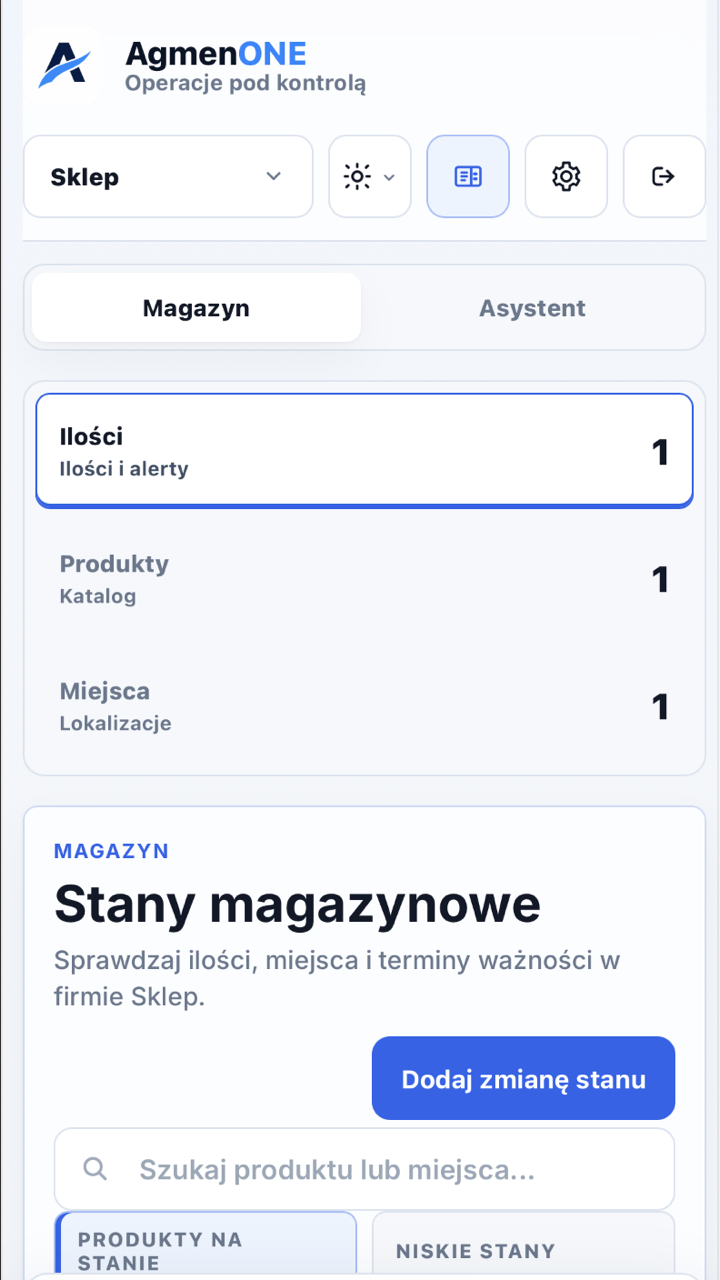 AgmenONE - screenshot mobile